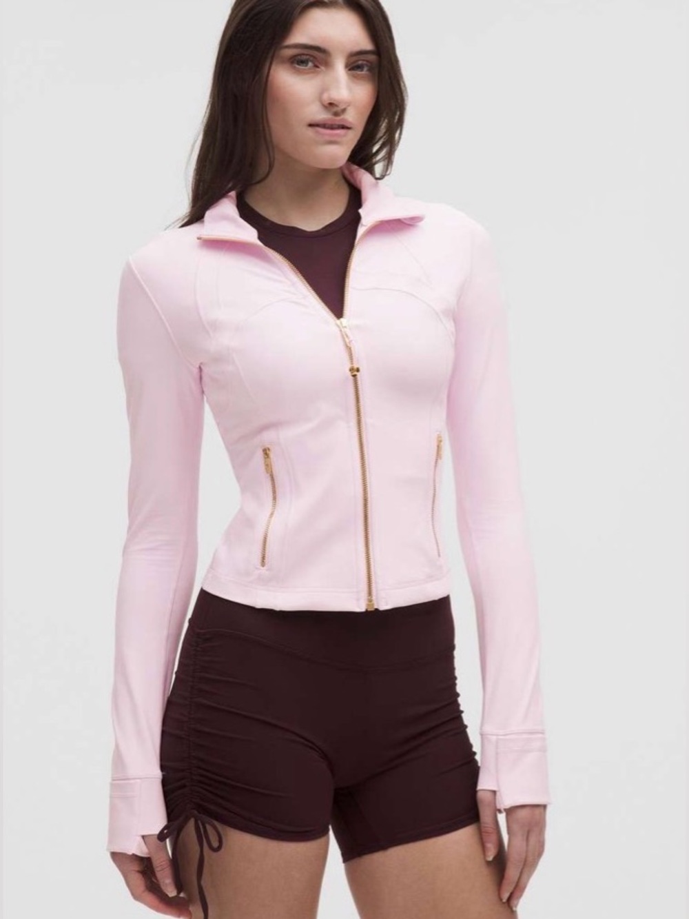 Lululemon Cropped Define Jacket Pink Organza